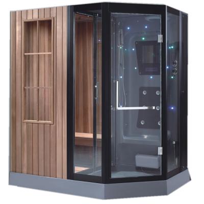 China OEM Full Body &wet Steam Sauna Room Combined Steam Sauna Room Poland Sauna Dry Luxury Traditional Wood Computer Control Panel OEM Combined Steam Sauna Room With Corner for sale