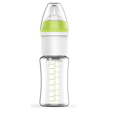 China Free Customized PVC USB Newborn Milk Bottle With Heated Bottle Cover PPSU Or High Borosilicate Baby Bottle Glass Material Nipple for sale