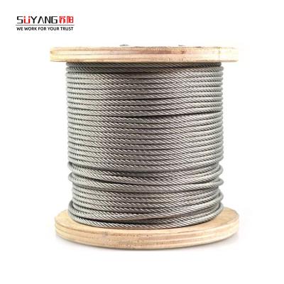 China Good Quality 7x7 7x19 0.3mm- 25mm Stainless Steel Wire Rope 316 STAINLESS STEEL MANUFACTURING Cable for sale