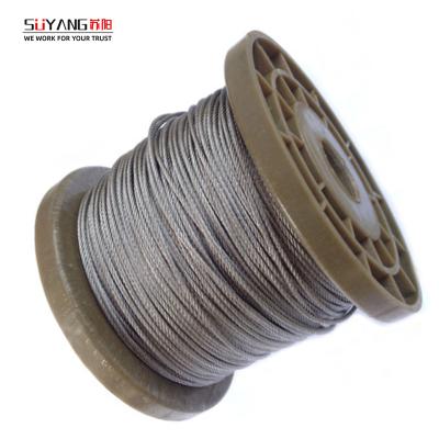 China 304 Corrosion Resistance 7*7 Stainless Steel Wire Rope 0.8mm Stainless Steel FABRICATION Cable for sale