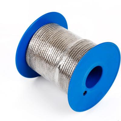 China Netting 1*7 iwrc 48mm maker price per meter steel wire rope non magnetic for sale