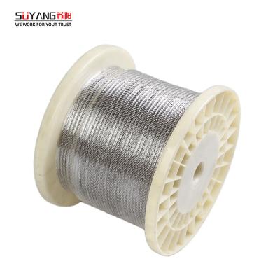 China 304 Good Hardness 1*7 High Tension Stainless Steel Wire Rope 0.4mm Stainless Steel WORKMANSHIP Cable for sale