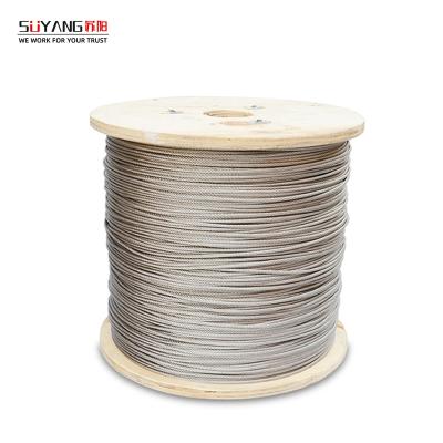 China 304 High Tension 1*7 Stainless Steel Wire Rope 1.0mm Stainless Steel FABRICATION Cable for sale