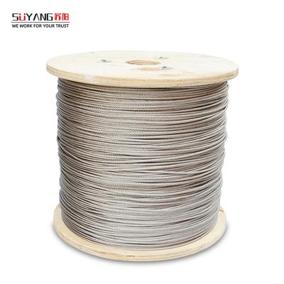 China 304 High Tension 1*7 Stainless Steel Wire Rope 1.8mm Stainless Steel FABRICATION Cable for sale