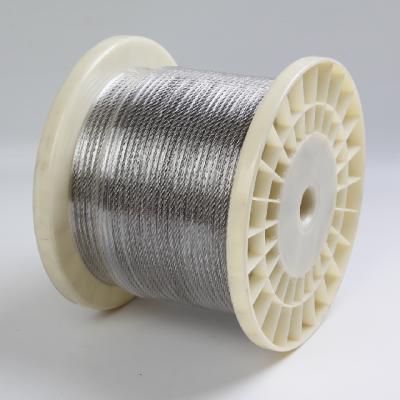 China 7X7 Anti-rust 1.5mm 2mm 2.5mm 3mm 4mm 6mm 8mm 304 316 Stainless Steel Wire Rope for sale