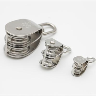 China Good Quality Hotels Double Pulley Excellent Quality Stainless Steel Double Pulley for sale