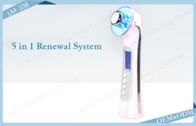 China 6 In 1 CE Ultrasonic Beauty Device Ion Galvanic Battery Powered for sale