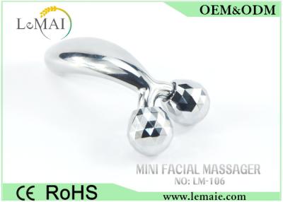 China Portable Beauty Facial Massager Double Roller For Skin Whitening for sale