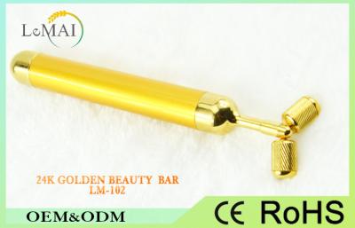 China Vibration Slimming Face Beauty Facial Massager 24K Golden Beauty Bar for sale