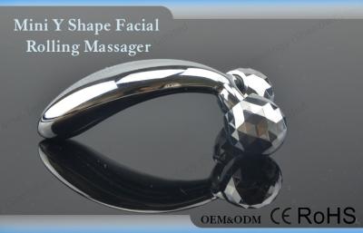 China Multifunction Silver Y Shape Massager , Neck / Arm / Face Massage Beauty Roller for sale