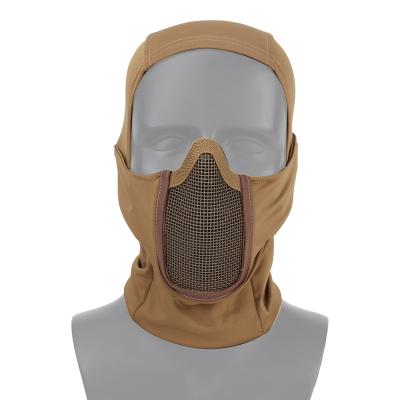 China Full-wrapped Dustproof Mesh Face Sunscreen Camouflage Head Cover Airsoft Tactical Paintball Head Cover Scarf for sale