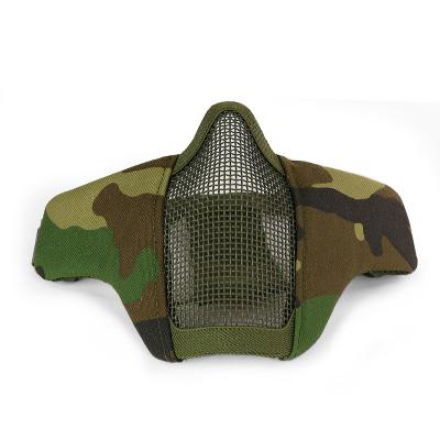 China Tactical Airsoft Mas Tactical Airsoft Mas Helmet Lower Face Metal Half Prop Prop Combat Steel Net Hunting Protector For Paintball Party Mask CS for sale