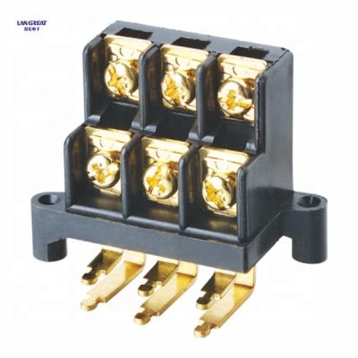 China Three Way Terminal Block PA66 Connector, Right Angle Terminal Block, Barrier Terminal Block for sale