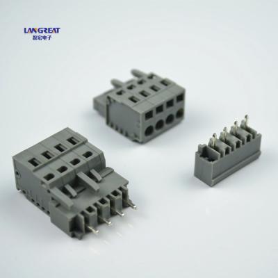 China PA66 plug-in terminal block, pitch 5.08mm terminal block, WJ0402 terminal block for sale