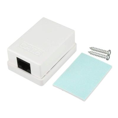 China RJ45 1-Port Jack Surface Mount Box Keystone Cat 6 UTP/CAT6A for sale