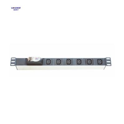 China 1U 19 Inch 6 Way IEC Type PDU for sale