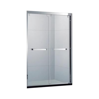 China OEM D51A 2022 New Design Bathroom Modern Customized Shower Room Tempered Glass-to-Glass Sliding Shower Door Small Hardware for sale