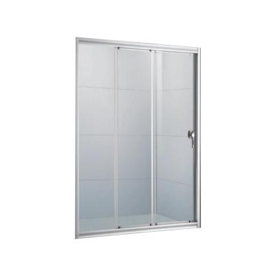 China Modern OEM D23 2022 New Arrive Customized Bathroom Shower Room Sliding Tempered Glass 3 Panel Sliding Glass Shower Door for sale