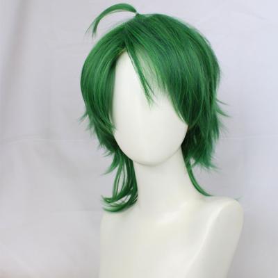 China Harajuku SK8 Wig Joe Male Bodhisattva Cosplay Anime Infinity Wig 40cm Short Natural Emerald Synthetic Hair Wig for sale