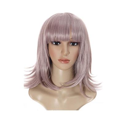 China Superb Cosplay Wigs Nanami Chiaki Pink Short Synthetic Hair Danganronpa Cos 42cm Anime Wig Harajuku Wig for sale