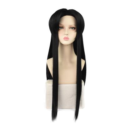 China Natural Black Straight Synthetic Kochou Kanae Japanese Anime Cosplay Wigs Harajuku Wig Demon Slayer Wigs Long for sale