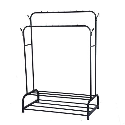 China Multifunctional Rack YPG Factory Direct Double-Layer Double-Layer Shoe Shelf With Tree Branches Space Saving Rack Pipe Hanging Clothes Rack Hanger for sale