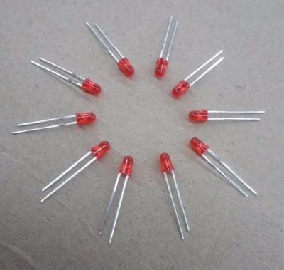 China 3mm/5mm long super bright pin red color led light emitting diode, light emitting diode ZY-LED-R for sale