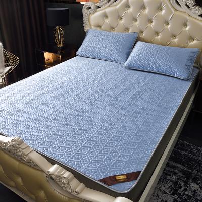 China Anti-Static Most Popular Latex Luxury Silk Natural Summer Ice Sleep Cooling Mat for sale