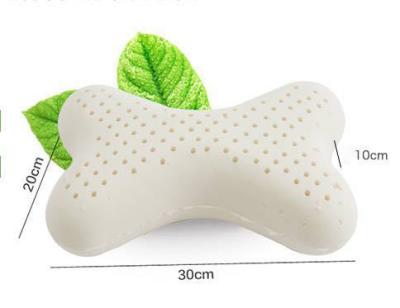 China New Design 100 Bone Shape Anti-Static Natural Latex Pillow Car Head Rest Support Pillow For Workout for sale