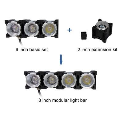 China CNC'd 6063 high conductivity aluminum 24w flood light bar 8 inch single row led light bar for car trade for sale