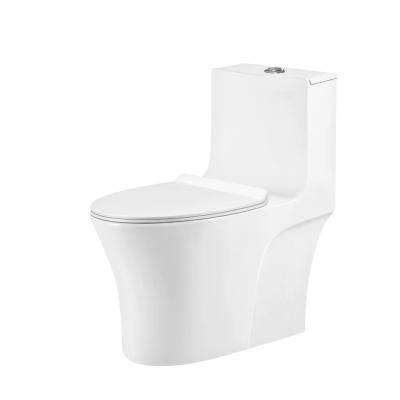 China Dual-Flush Luxury Sanitary Ware WC Bathroom& Accessories CE Floor Mounted Ceramic Siphonic One Piece Toilet for sale