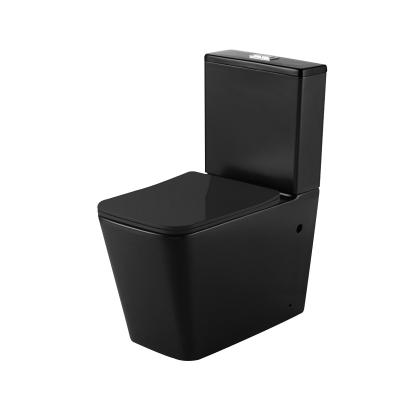 China Dual-Flush American Standard Toilets WC Separated Closet Bathroom Toilet Bowl Black For Hotel Office Home for sale