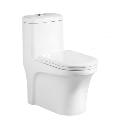 China Automatic Operation European White S-trap One Piece Toilet Closestool Single Flush Bidet Ceramic Water Tank Toilet for sale