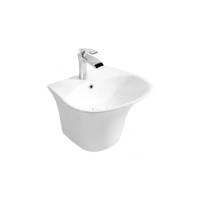 China Modern Fancy Bathroom Sinks Ceramic Hanging Basin Wall Hung Mounted Bathroom Hand Wash Sink for sale