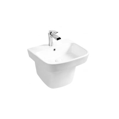 China Modern New Product Irregular Shape Wall Hung Mounted Sink Ceramic Small Hand Wash Basin For Hotel for sale