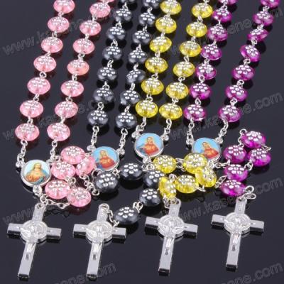 China Plastic cheap fashion catholic rosary plastic beads for sale