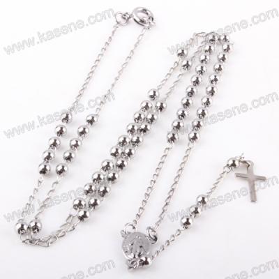 China High Quality ALLOY 4mm Alloy Beads Catholic Rosary For Prayer, Metal Religious Rosary for sale