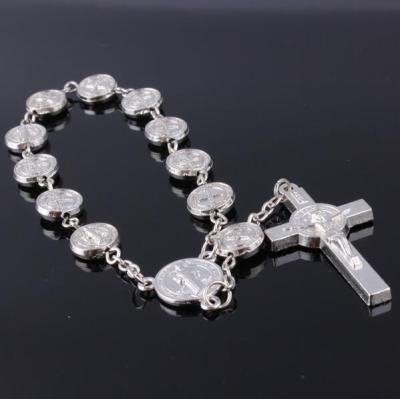 China Alloy Metal St Benedict Beads Car Religious Classic Rosary, Catholic Bracelet, Religious Beads for sale