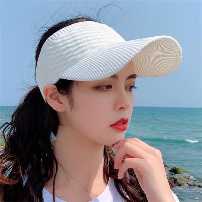 China Sun Protect Women's Sun Visor Hollow Top Protective Hats Wholesale UPLIFT BOOOGE Plain Color Breathable Sun Visor for sale