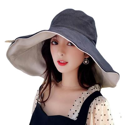 China Fashionable UPLIFT BOOOGE Summer Sun Protection Extra Large Overflow Double Side Rope Beach Hat for sale