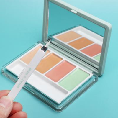 China Flawless Concealer Concealer 4 Color Makeup Concealer Pencil Vegan Private Label Face Palette With Brush for sale