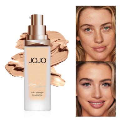 China Oil Ctrol Matte Liquid Foundation Waterproof Full Cover Skin Concealer Customized Dark Foundation Cream for sale