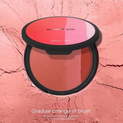 China High Quality Private Label Cosmetics Waterproof Makeup 3 Colors Blush Palette Clear Beauty for sale