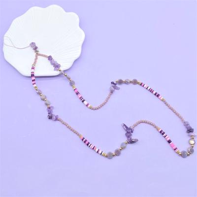 China Very Special And Practical Cute Phone Charms Gifts 2022 New Creative Color Gravel Bead Mobile Phone Chain Women Shape Cute Phone Case Charm Phone Lanyard Jewelry Anti-lost for sale