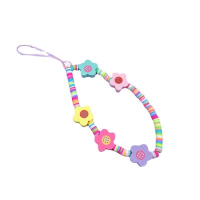 China Very special and practical cute phone charms gifts 2022 fashion multicolor mobile phone strap lanyard, new arrival phone chain Lanyard Beads flower charm mobile phone straps for sale