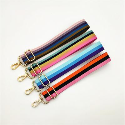 China Use it as a single cross body strap or double it up as a luxury striped webbing bag strap, single jacquard weaving bag shoulder strap for sale