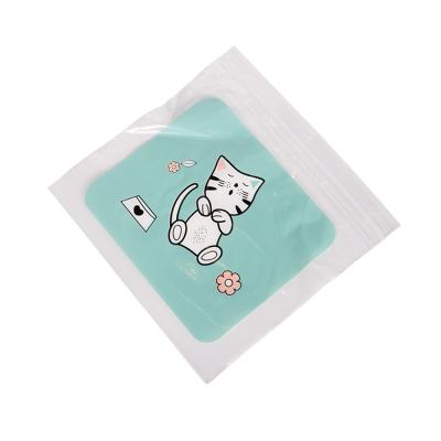 China High Quality Rectangle Food Grade Small Zipper Bags Cute Cat Reusable Food Storage Pe Zipper Bag for sale