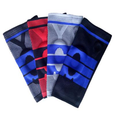 China Breathable Adjustable Elasticity Sports Knee Pads New Silicone Spring Knitted Knee Pads Protective Gear for sale