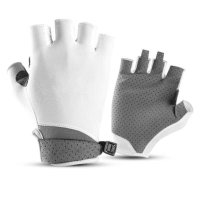 China Soft Comfortable Warm Selling Feel Half Finger Riding Gloves Golfing Outdoor Sports Fishing Breathable Summer Ice Gloves for sale