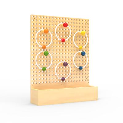 China Indoor Sports Kindergarten Eductational Toys Preschool Children's Wooden Game Wall Throwing Toys for sale